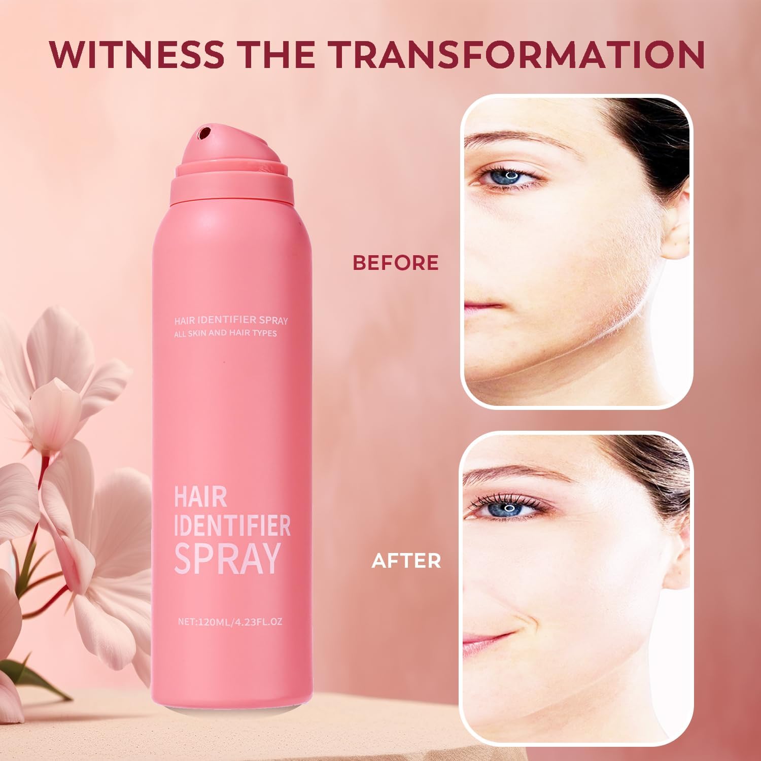 Hair Identifier Spray for Face Shaving