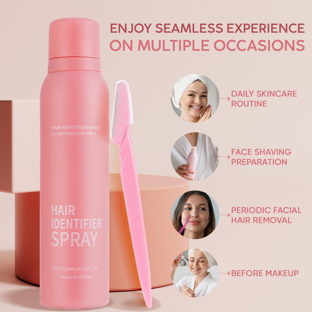 Hair Identifier Spray for Face Shaving