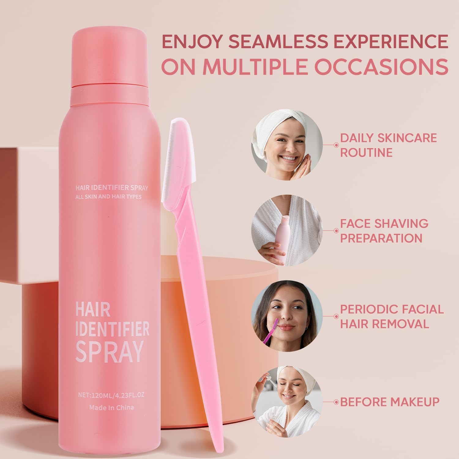 Hair Identifier Spray for Face Shaving